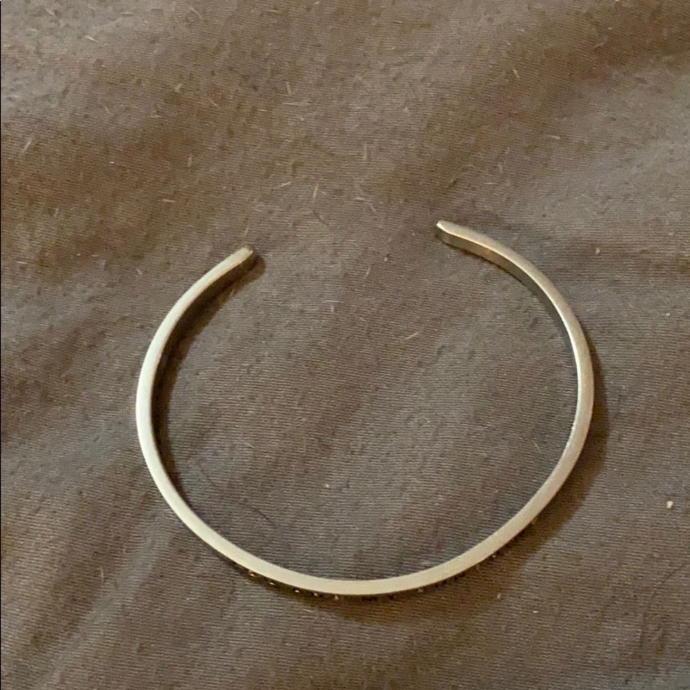 Manrta band sterling silver bracelet